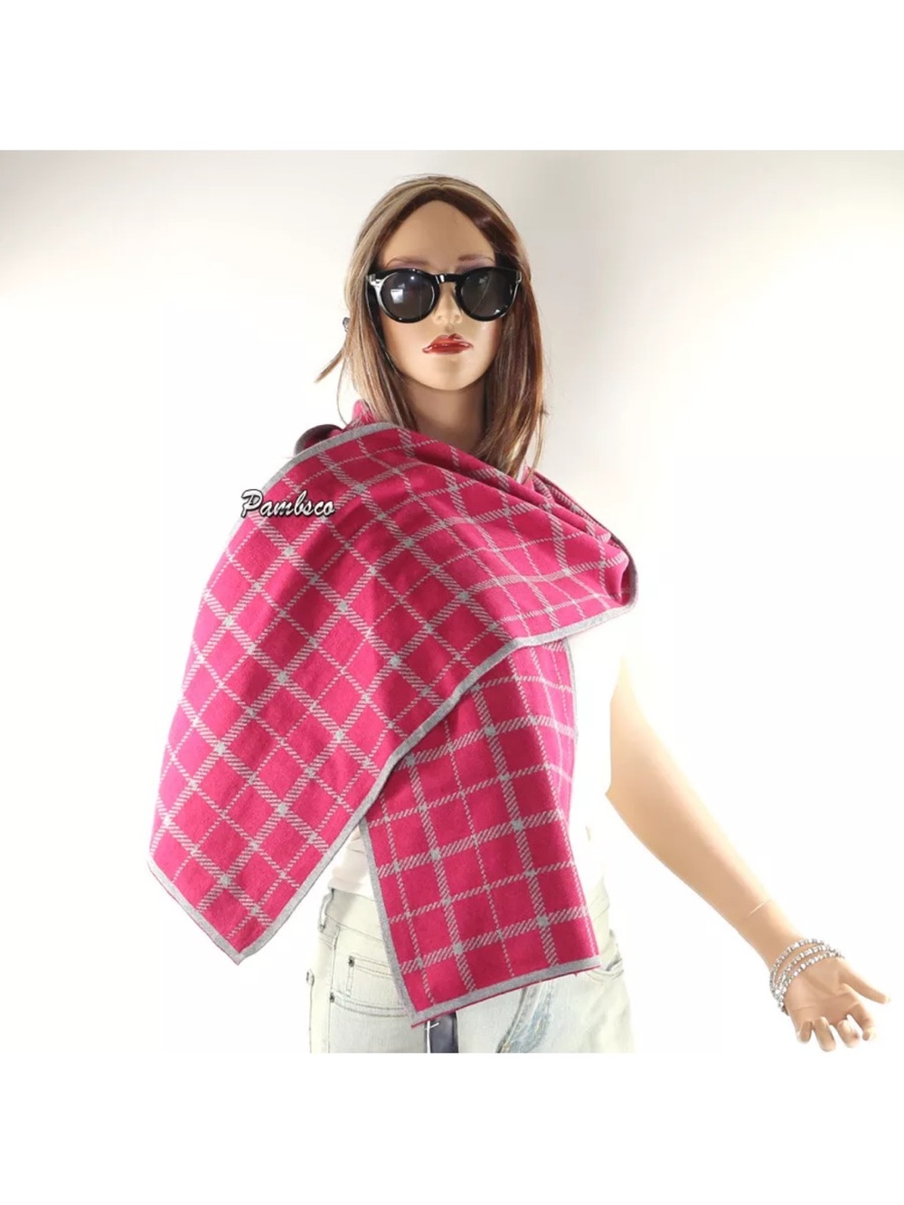 Coach Tattersall Reversible Long Neck Scarf Wrap F85215